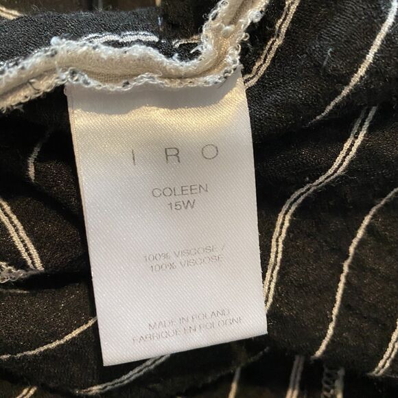 IRO Coleen Striped Tank Top White Black Size FR 38 = Medium Womens flawed - Picture 5 of 8